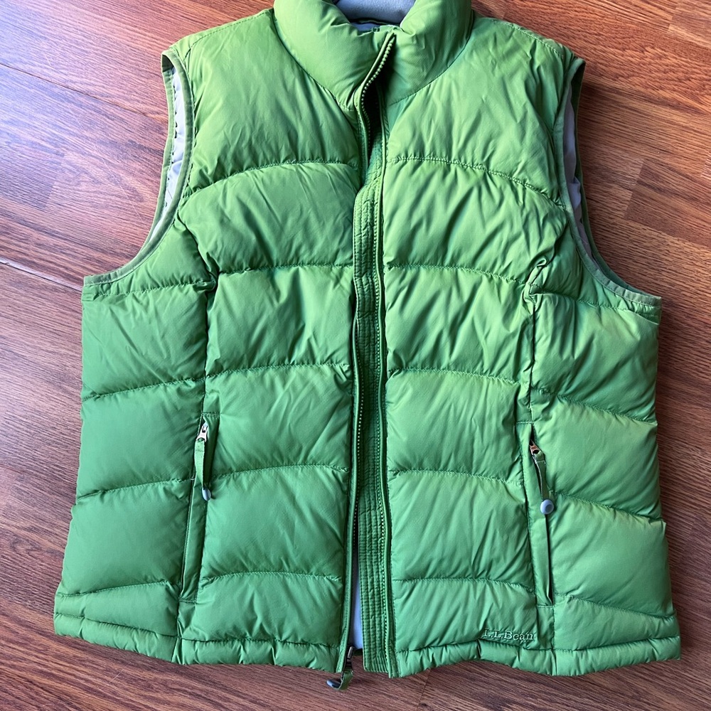 LL Bean Green Puffer Vest